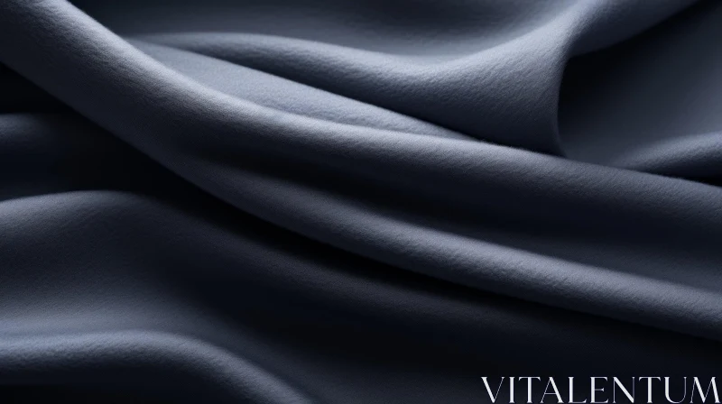 Gray Silk Fabric Close-up: Textured Elegance AI Image
