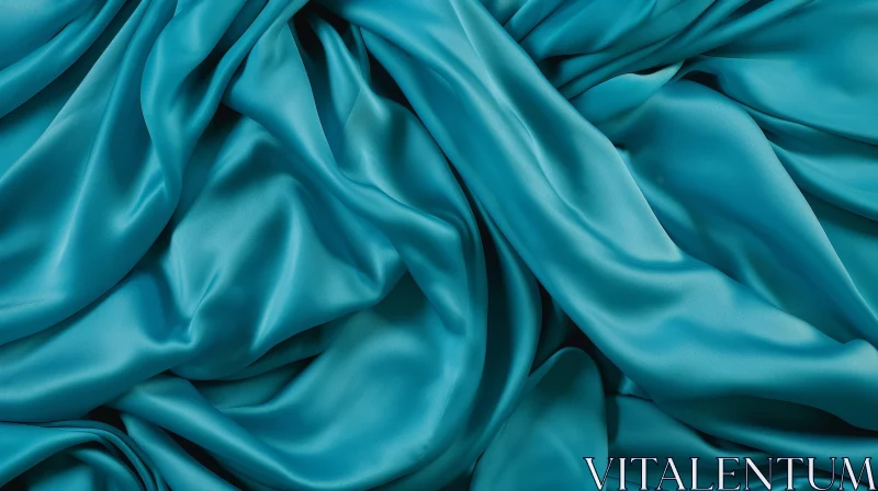 Luxurious Dark Turquoise Silk Fabric Texture AI Image