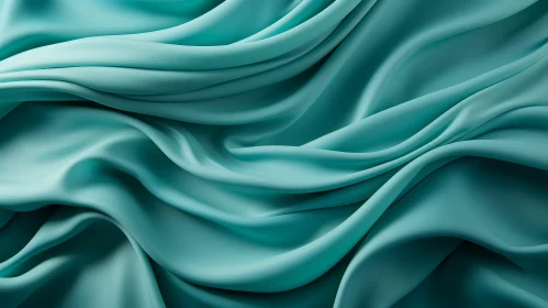 Luxurious Turquoise Silk Fabric Texture