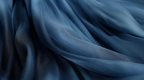Blue Wavy Fabric - Light and Shadow Play