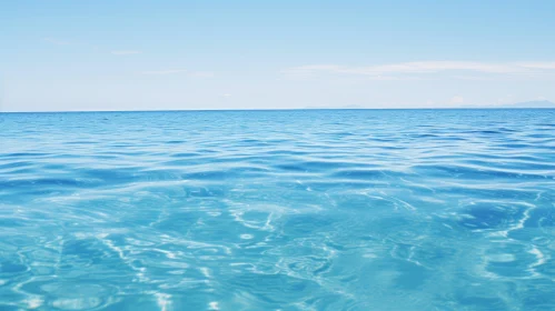 Tranquil Blue Seascape - Serene Water and Sky Scene