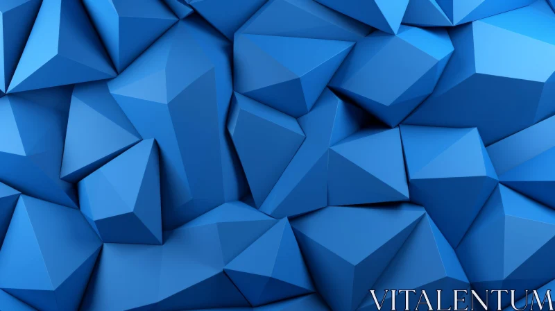 AI ART Blue Polygonal Background | Abstract 3D Render