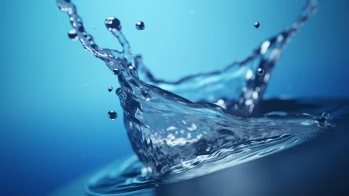 Blue Water Splash Close-Up Photography