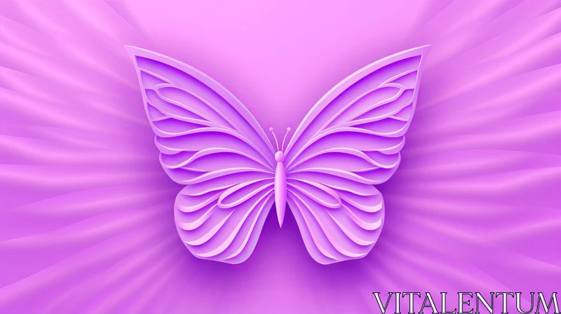 Ethereal 3D Butterfly Rendering AI Image