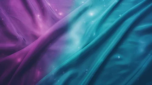 Purple and Blue Gradient Fabric Art