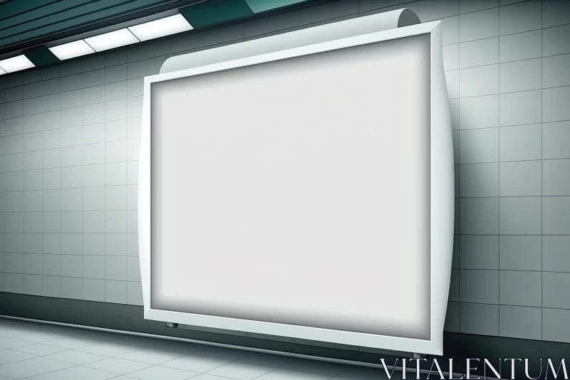 3D Rendered Subway Billboard in Front of Station Wall | Artistic Composition AI Image