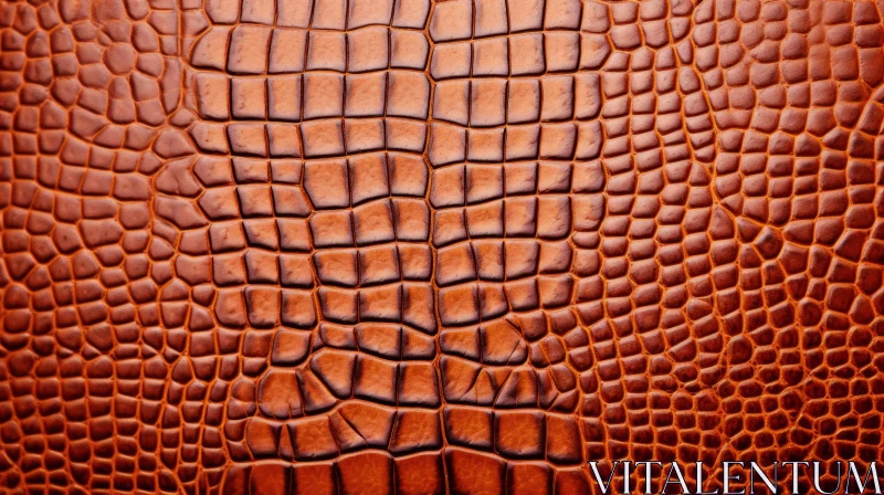 Brown Crocodile Leather Square Pattern Texture AI Image
