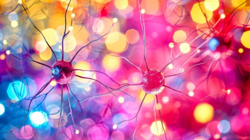 Neurons: 3D Illustration of Nervous System Building Blocks