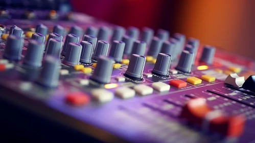 Professional Audio Mixer Close-Up