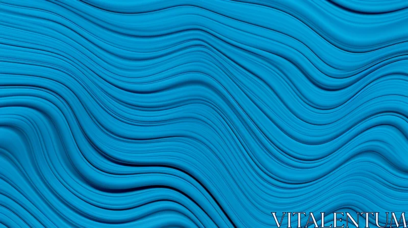 Tranquil Blue Wavy Pattern - Ideal for Websites & Prints AI Image
