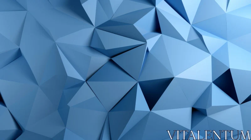 AI ART Blue Polygonal Background - Modern 3D Rendering