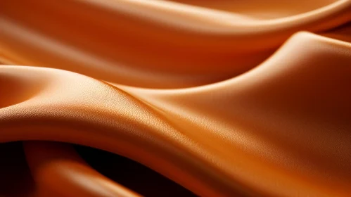 Brown Silk Fabric Close-Up