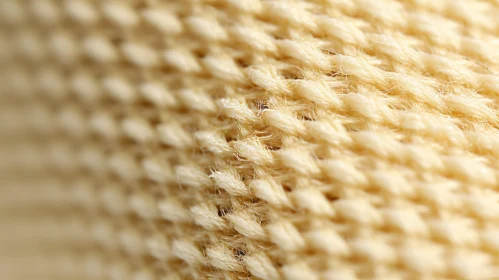 Beige Textile Fabric Close-Up: Diagonal Threads Texture