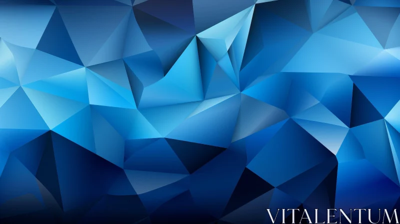 Blue Abstract Polygonal Vector Background AI Image