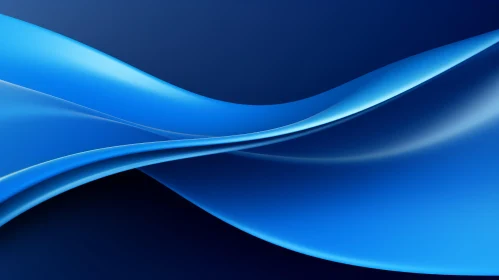 Blue Wavy Abstract Shapes | 3D Rendering