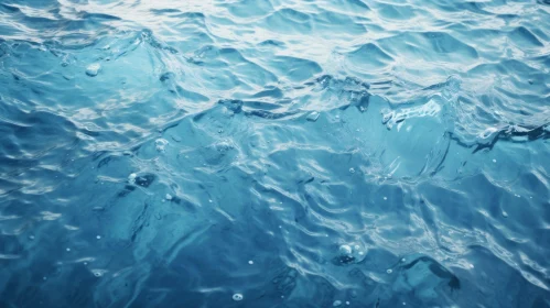 Blue Ocean Surface with Sun Reflections