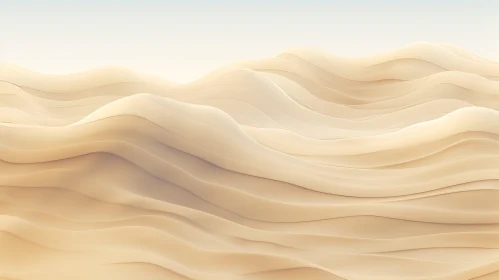 Desert Sand Dunes 3D Rendering Landscape
