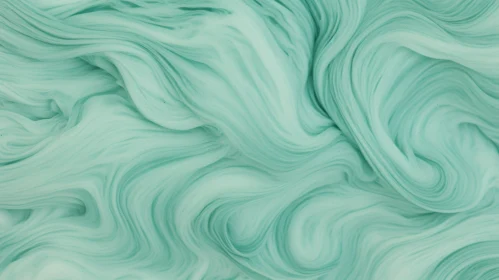 Mint Green and White Marble Abstract Painting