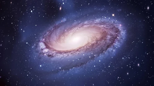 Stunning Spiral Galaxy Surrounded by Stars