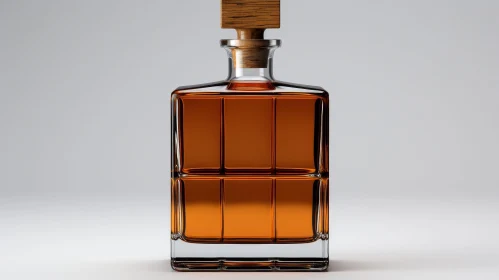 Glass Bottle of Whiskey 3D Rendering