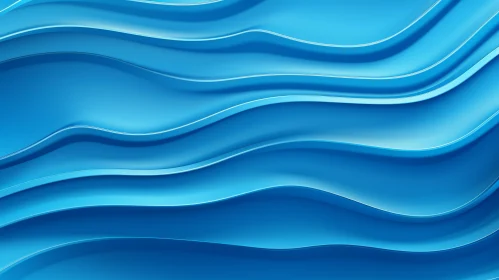 Blue Abstract Wavy Background | 3D Rendering