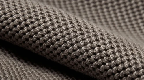Brown Knitted Fabric Texture Close-up