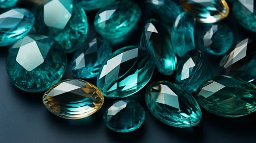 Azure Gemstones Close-Up | Sparkling Blue-Green Gems