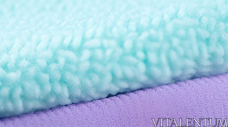 Blue and Purple Microfiber Cloth Texture AI Image