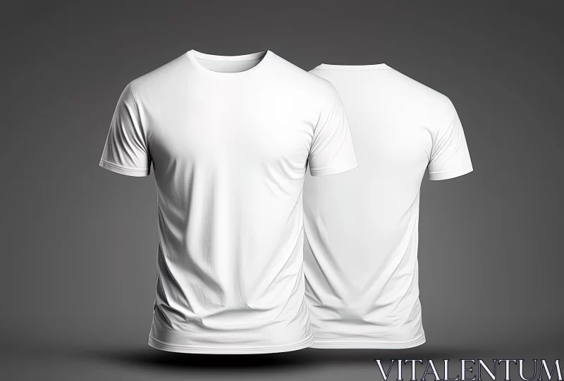 AI ART White T-Shirt Templates on Dark Background | Monochromatic Design