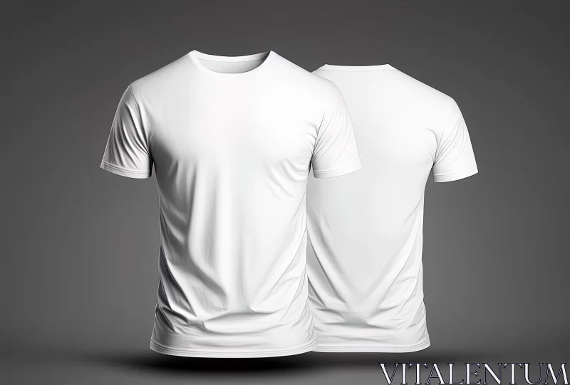 White T-Shirt Templates on Dark Background | Monochromatic Design AI Image