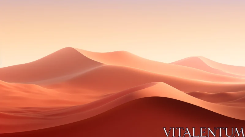AI ART Golden Sand Dunes at Sunset