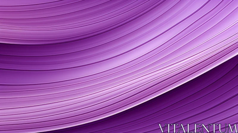 Purple Metallic Wave Pattern 3D Rendering AI Image