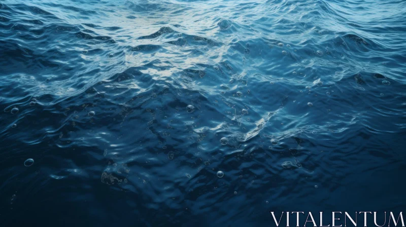 AI ART Ocean Surface Animation with Blue Water and Sunlight