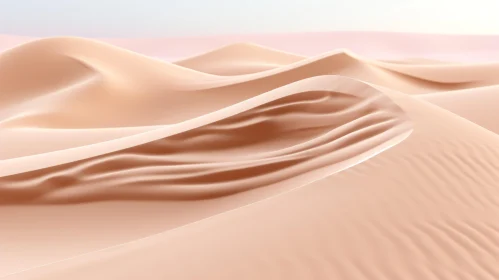Sand Dune 3D Rendering with Soft Appearance