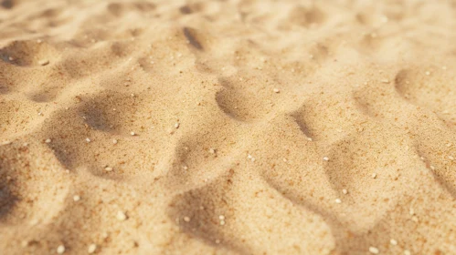 Serene Sand Texture with Waves and Shells