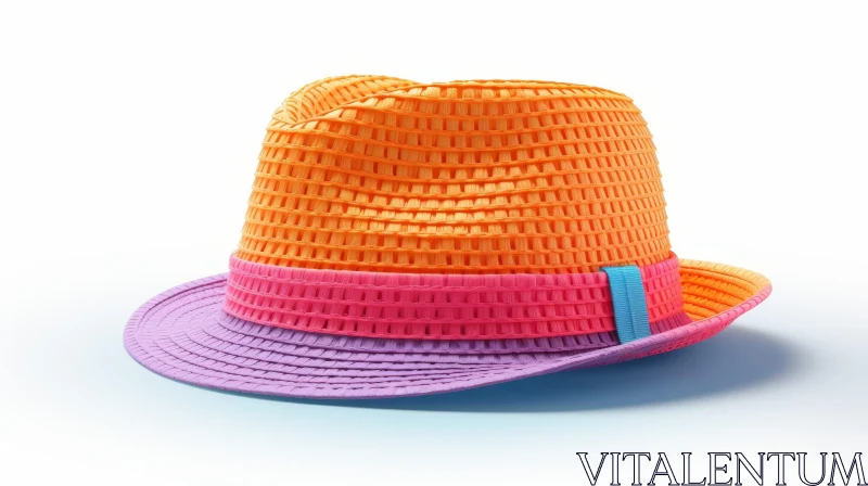 Stylish Multi-Colored Straw Hat for Fashion Enthusiasts AI Image