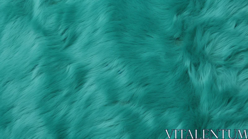 Luxurious Turquoise Fur Texture - Soft and Vibrant AI Image