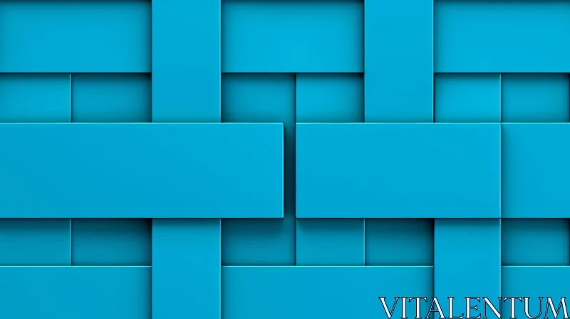 Blue Geometric 3D Pattern - Modern Background Design AI Image