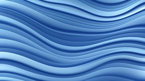 Blue Wavy Abstract 3D Rendering Background