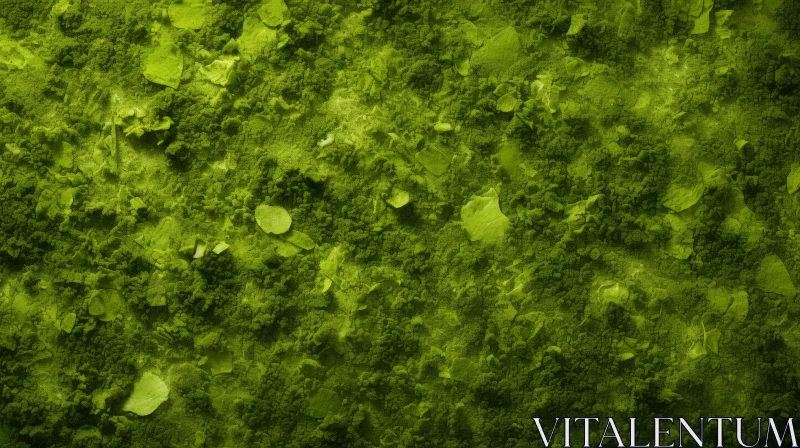 AI ART Detailed Green Moss Texture Close-up