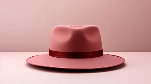 Pink Hat 3D Rendering on Pink Background