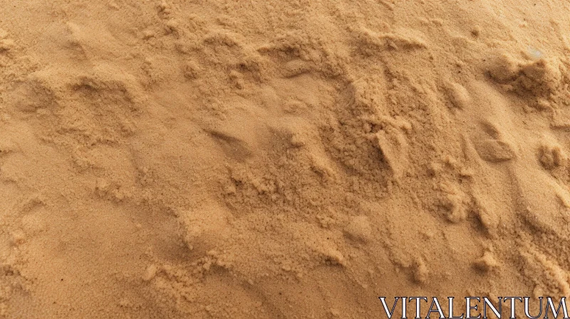 Close-up Sand Surface with Footprints AI Image