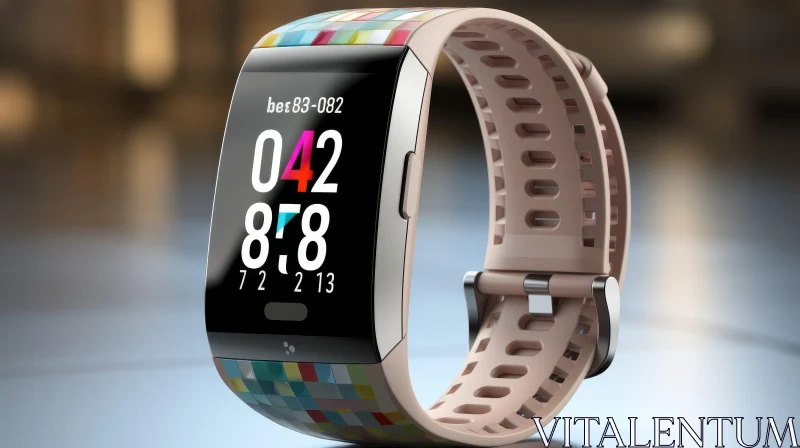 Colorful Smartwatch 3D Rendering AI Image