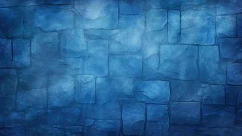 Blue Stone Wall Texture - Frosty and Vibrant Background