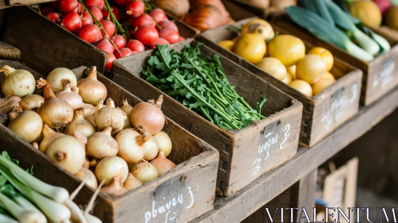 AI ART Fresh Farmer's Market Produce - Organic Vegetables and Fruits