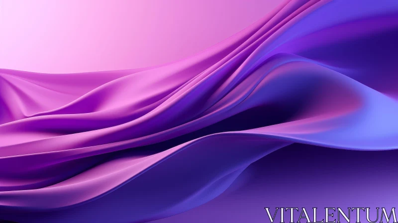 Purple Silk Cloth 3D Render - Depth and Movement AI Image