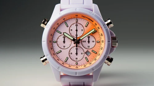 White Wristwatch with Pink Dial - Shock and Water-Resistant