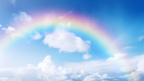 Beautiful Rainbow in Sky - Symbol of Hope and New Beginnings
