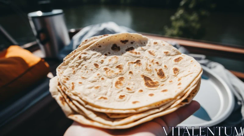 Delicious Stack of Tortillas: A Culinary Delight AI Image