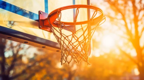 Basketball Hoop in Park - Sport Image